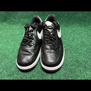 Nike Air Force 1 - Black and White with Texture (Not original shoe strings)